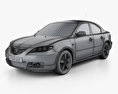 Mazda 3 sedan S 2009 3d model wire render