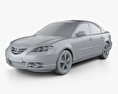 Mazda 3 sedan S 2009 3d model clay render
