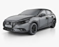 Mazda 3 BM 掀背车 2020 3D模型 wire render