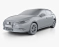 Mazda 3 BM 해치백 2020 3D 모델  clay render