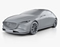 Mazda Kai 2017 Modello 3D clay render