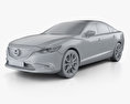 Mazda 6 GJ sedan with HQ interior 2018 3d model clay render