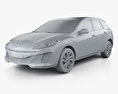 Mazda 3 BL2 US-spec 해치백 2009 3D 모델  clay render