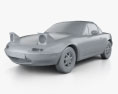 Mazda MX-5 1997 3d model clay render