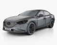 Mazda 6 轿车 2021 3D模型 wire render