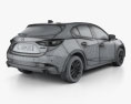 Mazda 3 (BM) 해치백 인테리어 가 있는 2020 3D 모델 