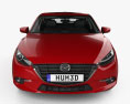 Mazda 3 (BM) 해치백 인테리어 가 있는 2020 3D 모델  front view