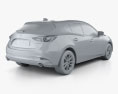 Mazda 3 (BM) hatchback con interni 2020 Modello 3D