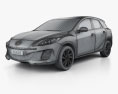Mazda 3 US-spec ハッチバック  HQインテリアと 2009 3Dモデル wire render