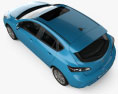 Mazda 3 US-spec 掀背车  带内饰 2009 3D模型 顶视图