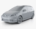 Mazda 5 Sport 2010 3D-Modell clay render