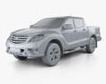 Mazda BT-50 ダブルキャブ 2021 3Dモデル clay render
