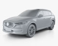 Mazda CX-8 avec Intérieur 2017 Modèle 3d clay render