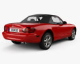 Mazda MX-5 convertible with HQ interior 2005 3d model back view