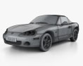 Mazda MX-5 convertible with HQ interior 2005 3d model wire render