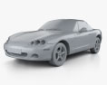 Mazda MX-5 convertible with HQ interior 2005 3d model clay render