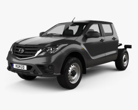 3D model of Mazda BT-50 Double Cab Chassis 2021
