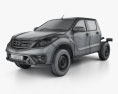 Mazda BT-50 Double Cab Chassis 2021 3d model wire render