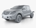 Mazda BT-50 Double Cab Chassis 2021 3d model clay render