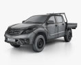 Mazda BT-50 Dual Cab Alloy Tray 2021 3D 모델  wire render