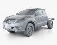 Mazda BT-50 Freestyle Cab Chassis 2021 3d model clay render
