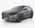 Mazda CX-30 com interior 2022 Modelo 3d wire render