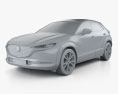 Mazda CX-30 с детальным интерьером 2022 3D модель clay render