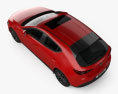 Mazda 3 해치백 인테리어 가 있는 와 엔진이 2023 3D 모델  top view