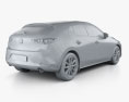 Mazda 3 hatchback com interior e motor 2023 Modelo 3d