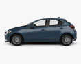 Mazda 2 해치백 2022 3D 모델  side view