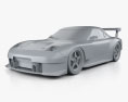 Mazda RX-7 GT300 2008 3D-Modell clay render