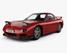 Mazda RX-7 HQインテリアと 1992 3Dモデル