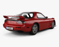 Mazda RX-7 with HQ interior 1992 3d model back view