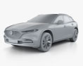Mazda CX-4 2023 3D模型 clay render