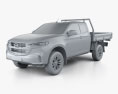Mazda BT-50 Freestyle Cab Alloy Tray 2023 3D модель clay render