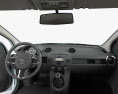 Mazda 2 трьохдверний з детальним інтер'єром 2013 3D модель dashboard