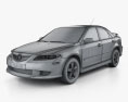 Mazda 6 Sport US-spec 세단 2007 3D 모델  wire render
