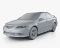 Mazda 6 Sport US-spec セダン 2007 3Dモデル clay render