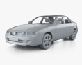 Mazda 626 sedan mit Innenraum 2002 3D-Modell clay render