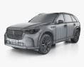 Mazda CX-90 US-spec 2024 3D модель wire render