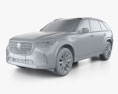 Mazda CX-90 US-spec 2024 3Dモデル clay render
