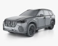 Mazda CX-70 G 2024 3D模型 wire render