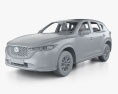 Mazda CX-5 с детальным интерьером 2024 3D модель clay render