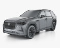 Mazda CX-80 Takumi 2022 3D-Modell wire render