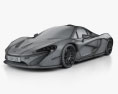 McLaren P1 2016 3D-Modell wire render
