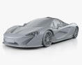 McLaren P1 2016 3D-Modell clay render