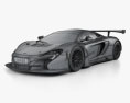 McLaren 650S GT3 2017 3D модель wire render