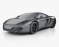 McLaren MP4-12C 警察 Dubai 2013 3D模型 wire render