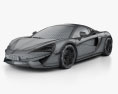 McLaren 570S 2018 3D模型 wire render