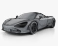 McLaren 720S 2020 3D模型 wire render